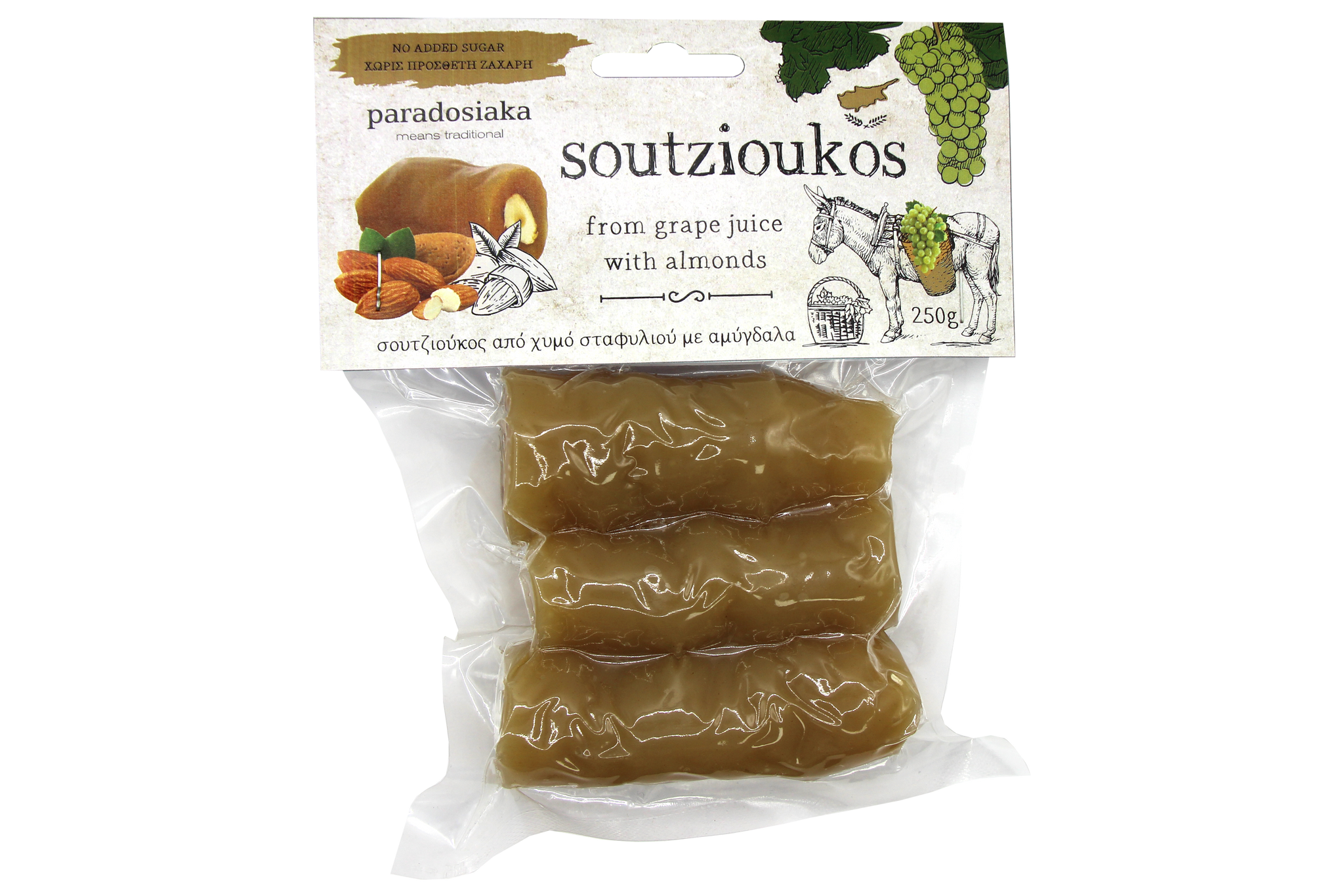 SOUTZOUKOS WITH GRAPE JUICE AND ALMONDS 250g