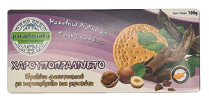 CAROUPOPRALINETO HAZELNUT PRALINE WITH CAROB SYRUP AND BISCUITS 100g