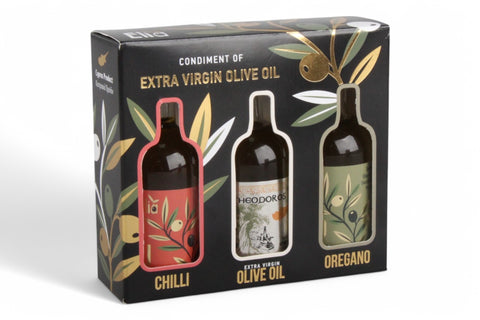 ELIA CONDIMENT FLAVOURED EXTRA VIRGIN OLIVE OIL SET X3 50ML