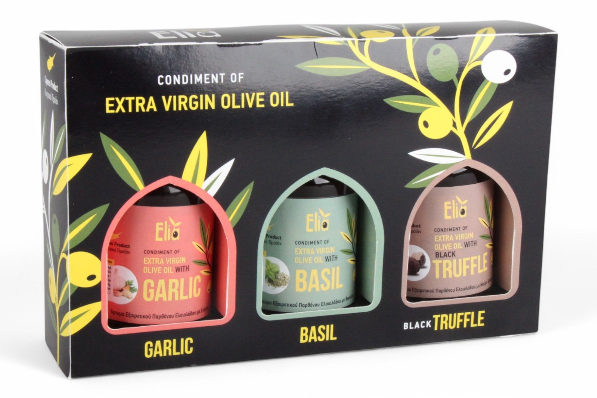 ELIA CONDIMENT FLAVOURED EXTRA VIRGIN OLIVE OIL SET X3 100ML