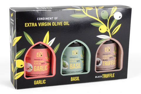 ELIA CONDIMENT FLAVOURED EXTRA VIRGIN OLIVE OIL SET X3 100ML