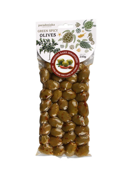 GREEN SPICE OLIVES 250GR