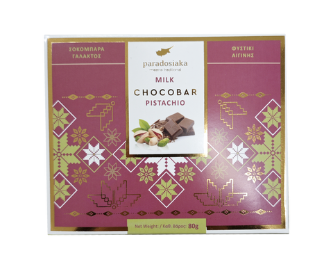 CYPRUS MILK CHOCOBAR WITH PISTACHIO 80g