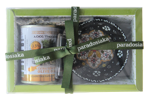 PARADOSIAKA GIFT SET WITH OLIVE OIL & BOWL