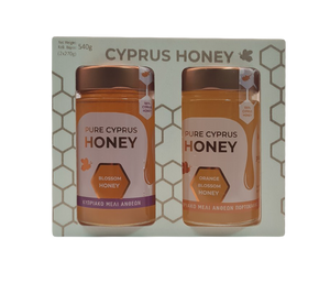 PURE CYPRUS HONEY SET ORANGE BLOSSOM AND BLOSSOM 540g