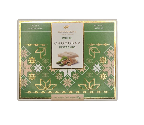 CYPRUS WHITE CHOCOBAR WITH PISTACHIO 80g