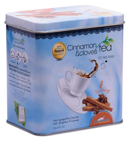 CINNAMON & CLOVES TEA IN TIN BOX 26g