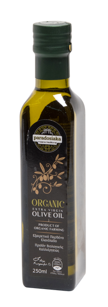 ORGANIC EXTRA VIRGIN OLIVE OIL IN GLASS BOTTLE 250ml