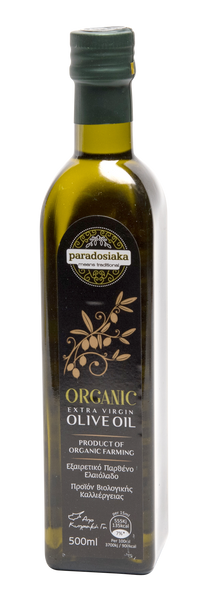 ORGANIC EXTRA VIRGIN OLIVE OIL IN GLASS BOTTLE 500ml