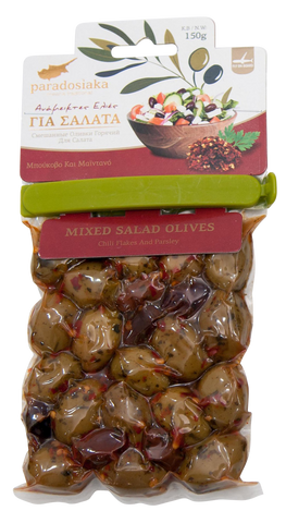 MIXED SALAD OLIVES (Chili Flakes & Parsley) 150g