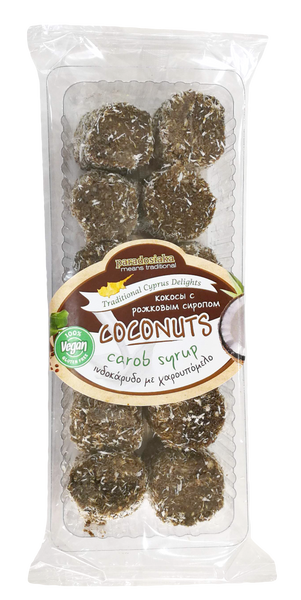 COCONUT ROLLS CAROB SYRUP 250g