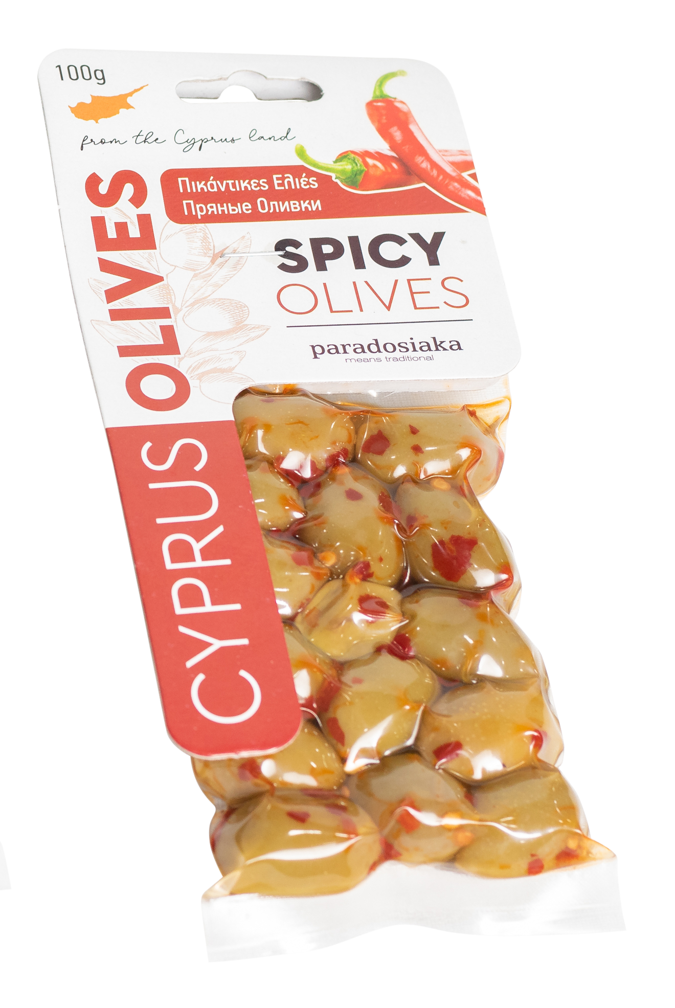 SPICY  OLIVES 100g