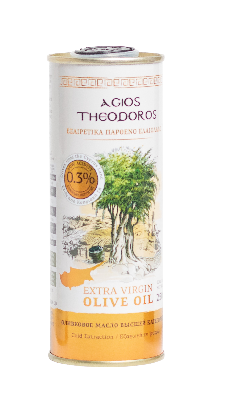 AGIOS THEODOROS EXTRA VIRGIN OLIVE OIL LOW ACIDITY 0.3% 250ml