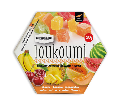LOUKOUMI ASSORTED FRUIT WITH PIANEAPPLE 250g